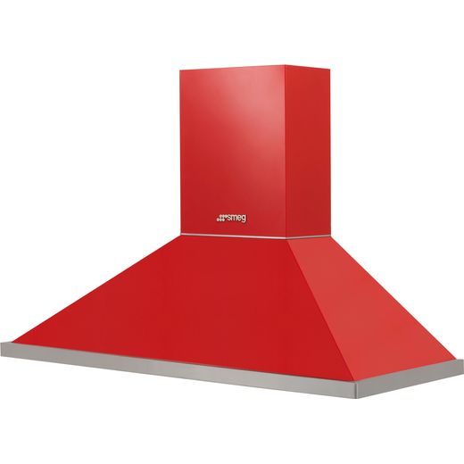Smeg Portofino KPF12RD 120 cm Chimney Cooker Hood - Red