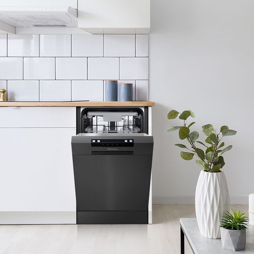 Hisense Slimline Dishwasher - Black - Annotation - Dishwasher in kitchen