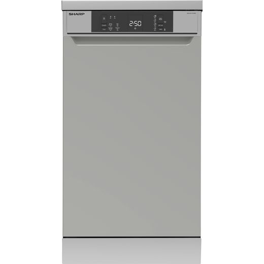 Sharp QW-NS1CF49ES-EN Slimline Dishwasher - Silver - E Rated