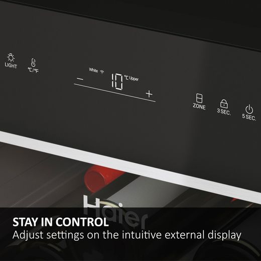 Haier Wine Cooler - Black - Annotation - Stay in control shot