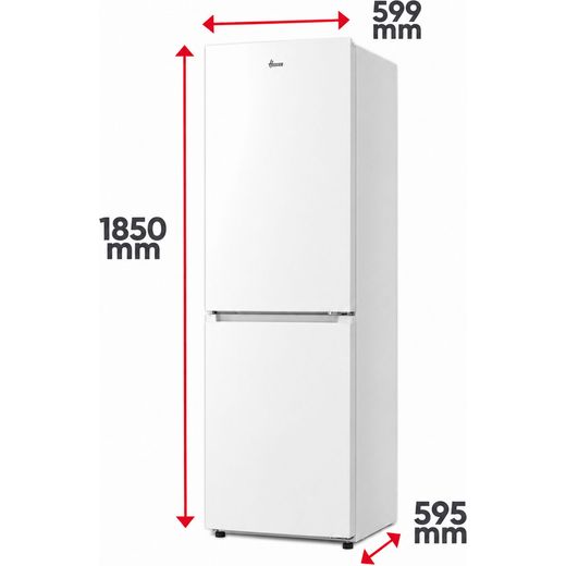 Hoover HONCQ2T6S18DWK 185cm 60/40 Total No Frost Fridge Freezer - White - annotation - dimension shot