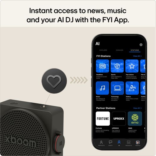 LG xboom Mini Wireless Speaker - Grey - annotation - FYI app shot 