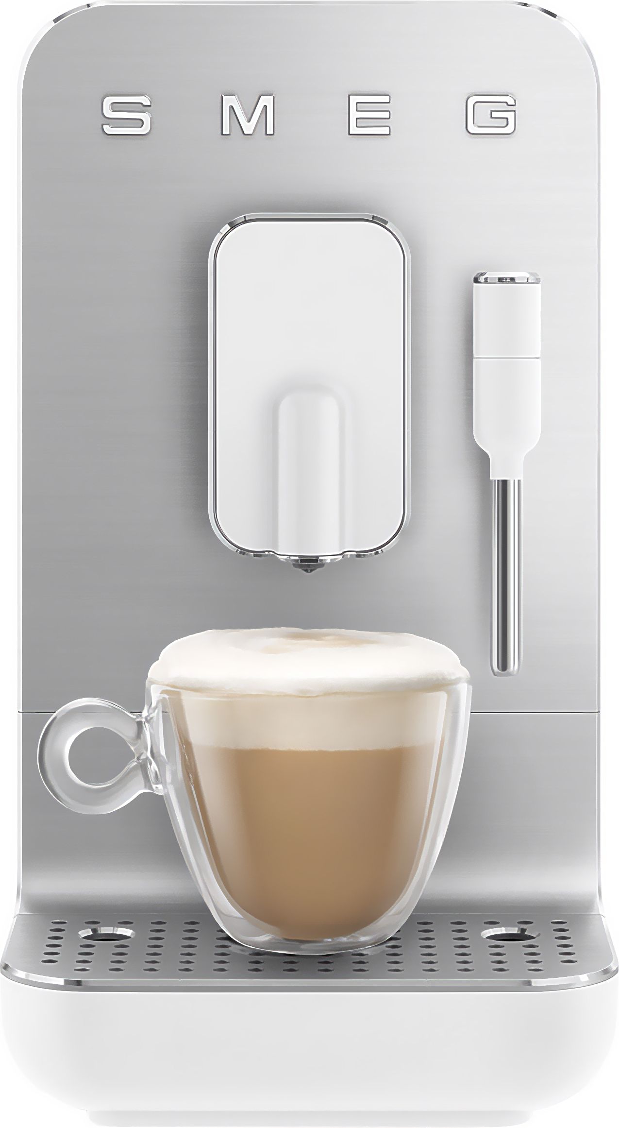 Image of Smeg 50's Style BCC12WHMUK Bean to Cup Coffee Machine - Matte White, White