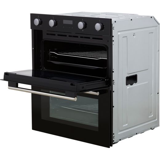 Hisense Built Under Electric Double Oven - Black - Top door open