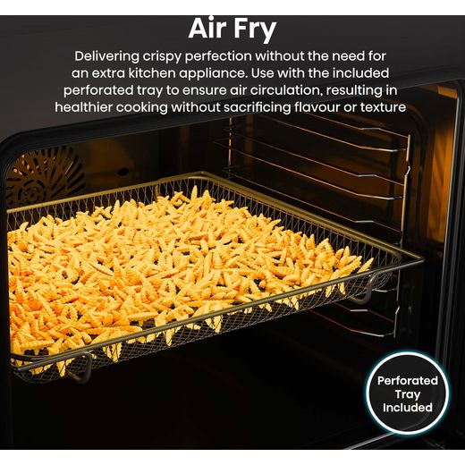 Hisense Hi6 BID914221CDBG Built In Electric Double Oven - Black - Annotation - airfry funciton