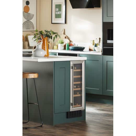 CDA Wine Cooler - Stainless Steel - Wine cooler in kitchen under counter 
