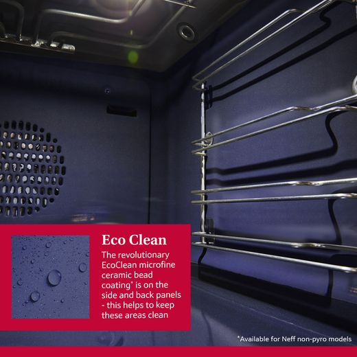 NEFF N30 B2CCJ7AK0B Built In Electric Single Oven - Black - Annotation - Easy clean shot