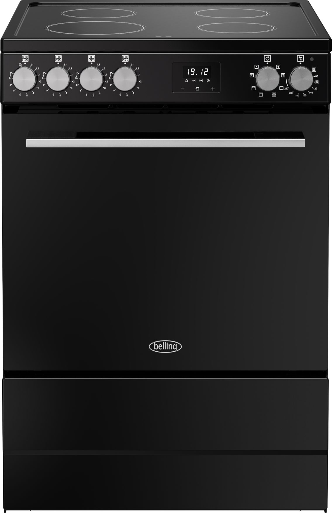 Image of Belling 60cm wide Single Oven BEL FSA VISION SGL 60Ei Electric Cooker with Induction Hob - Black / Silver Steel - A Rated, Silver