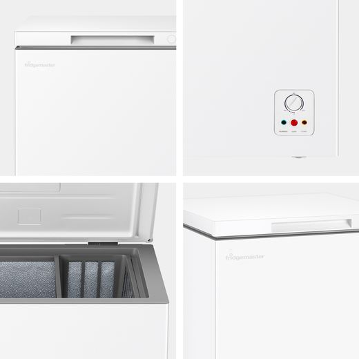 Fridgemaster Chest Freezer - White - Close up detail shot 