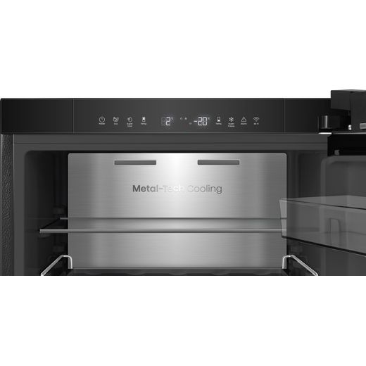 Hisense KitchenFit Eclipse Series 60/40 Total No Frost Fridge Freezer - Black / Stainless Steel - Control panel
