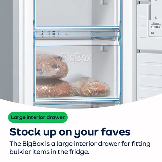 Bosch Series 2 50/50 Frost Free Fridge Freezer - Stainless Steel Effect - AO Annotation - BigBox