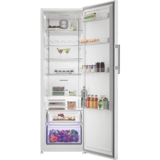 Hotpoint HPMLF 6442 W4UK 186cm Fridge - White - front with door open shot