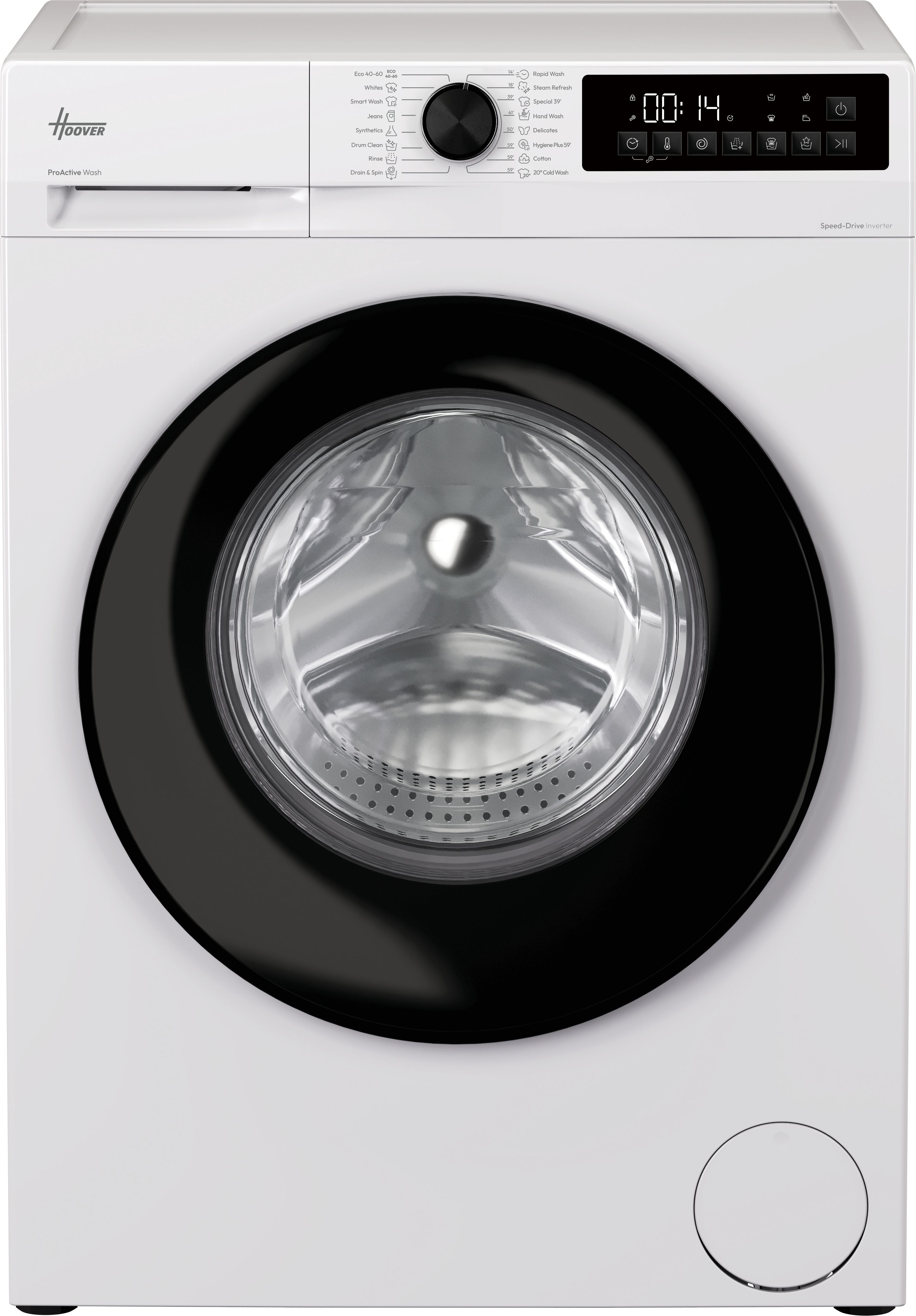 Image of Hoover Pro Wash Series 1 HGD 48SB6-80 8kg Washing Machine with 1400 rpm - White - A Rated, White