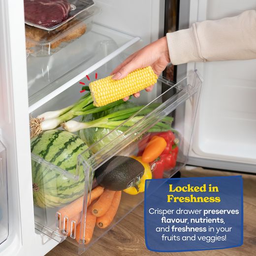 Russell Hobbs RH90AFF201SS-WD 177cm 70/30 Frost Free Fridge Freezer - Stainless Steel - Annotation - Freshness shot