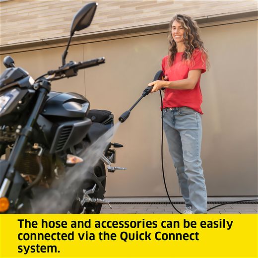 Kärcher K 3 Classic Pressure Washer - Annotation - Hose and accessories easy to connect shot