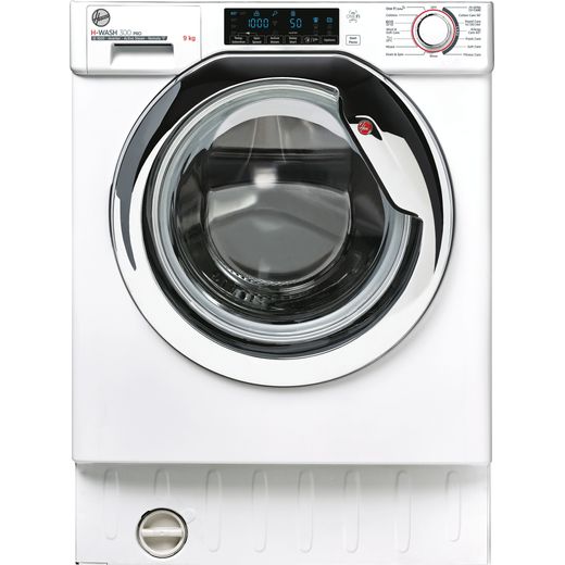 Hoover H-WASH 300 PRO HBWOS69TMCE Wifi Connected Integrated 9Kg Washing Machine with 1600 rpm - White / Chrome - B Rated