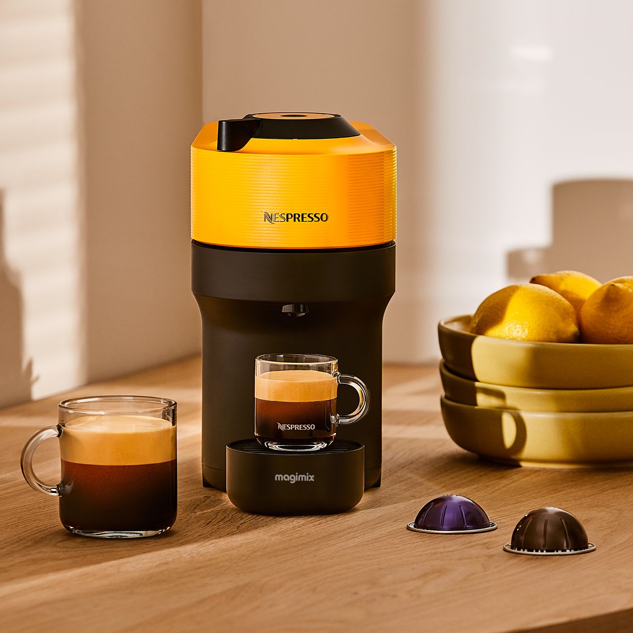 Nespresso POD Coffee Machine, Yellow, 11735