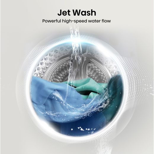 Hisense 3S Series WF3S1043BB3 10.5kg Washing Machine with 1400 rpm - Black - Annotation - Jet wash shot