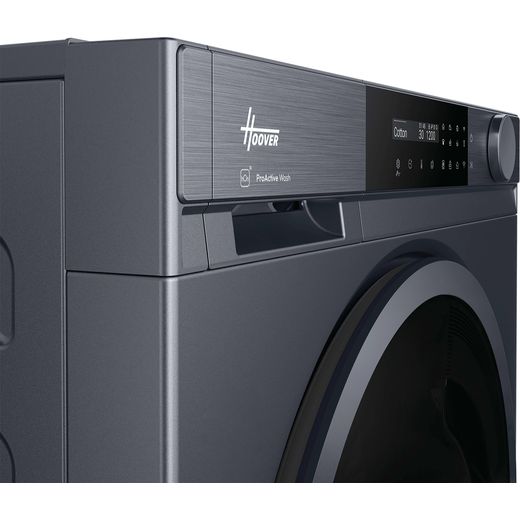 Hoover H-Wash 600 HBSI410CRL8GU-80 Integrated 10kg Washing Machine with 1400 rpm - Anthracite - Close up shot