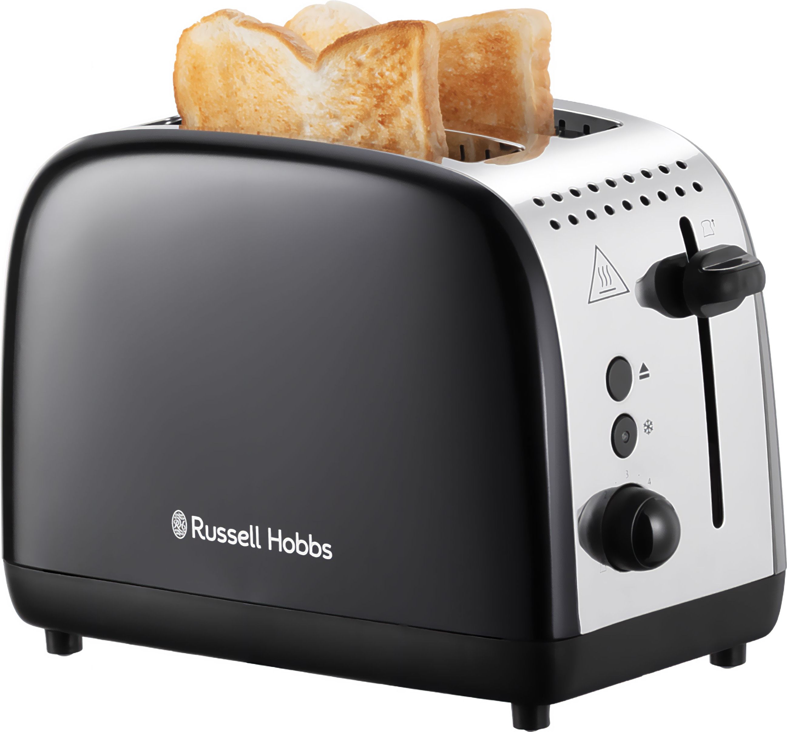 Russell Hobbs 2 Slice Toaster - Black - Lift & Look