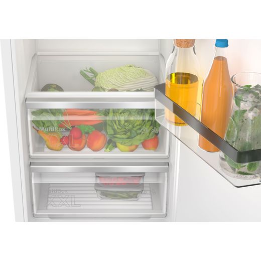 Bosch KIR81VFE0G Integrated Upright Fridge - White - Close up drawer shot