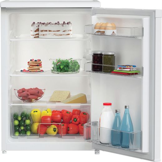 Hotpoint 869991700400 Fridge - White - Front with door open shot 