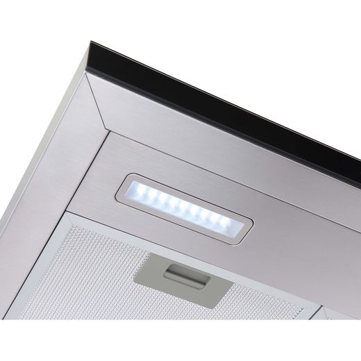 Midea MH60M21ET33SG-UK 60cm Chimney Cooker Hood - Stainless Steel - Close up light shot
