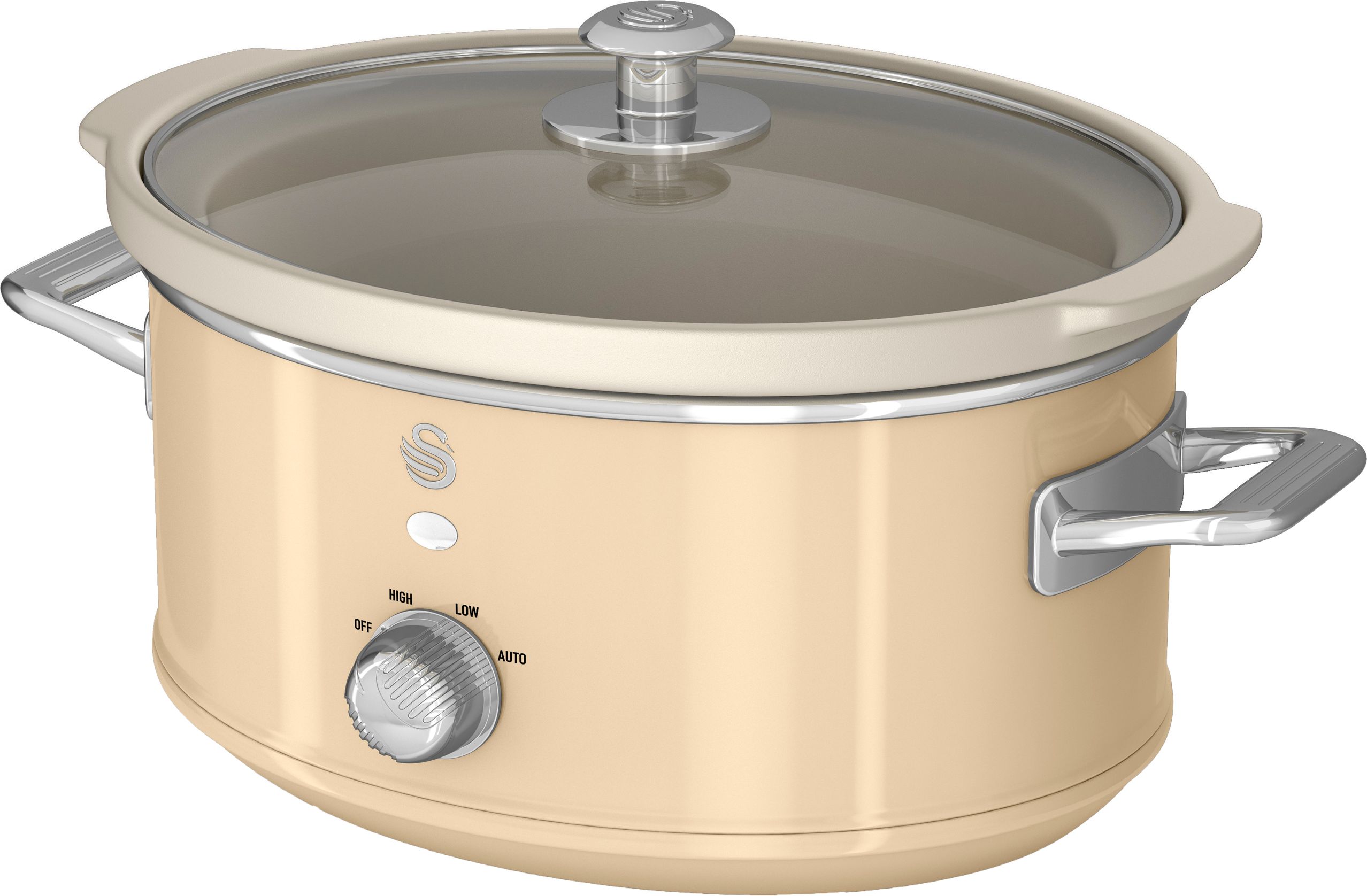 Swan Retro Slow Cooker - 3.5 Litre - Cream