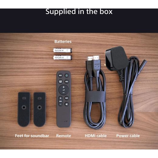 Sony BRAVIA Theatre System 6 HTS60.CEK 5.1 Surround Home Cinema System - Black - Annotation - Supplied in box shot