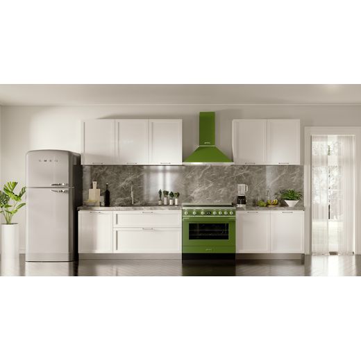 Smeg Portofino CPF9iPOG 90cm Electric Range Cooker with Induction Hob - Olive Green