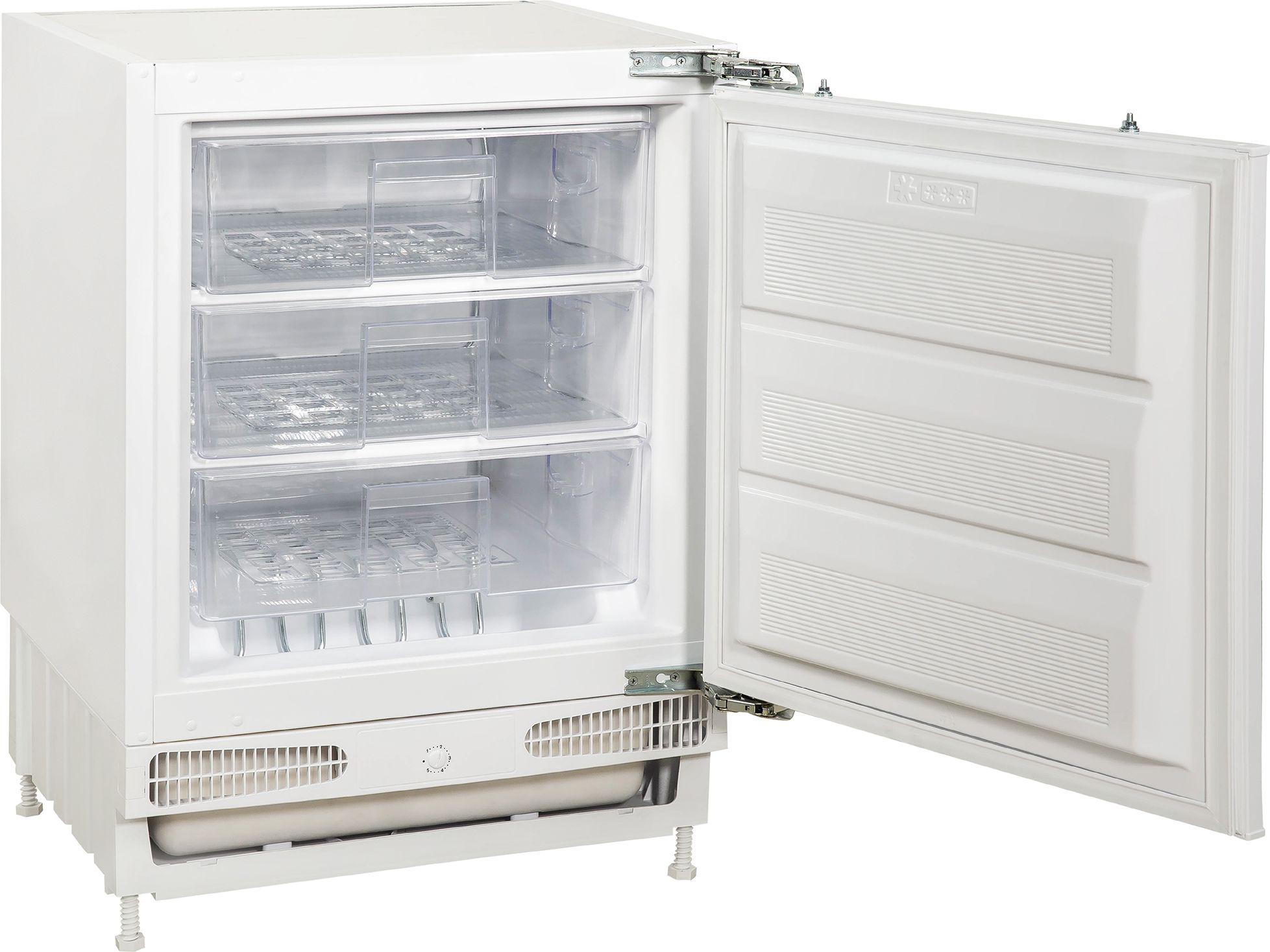Image of Russell Hobbs RH82BUFZ1E1W Integrated Under Counter Freezer with Sliding Door Hinge Kit - E Rated, White