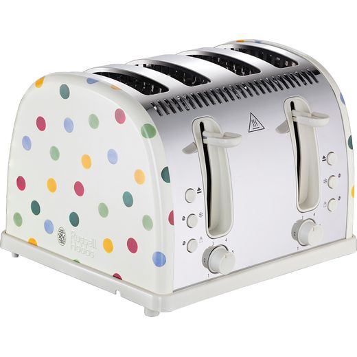 Russell Hobbs Emma Bridgewater Polka Dot Design 21305 4 Slice Toaster - Cream