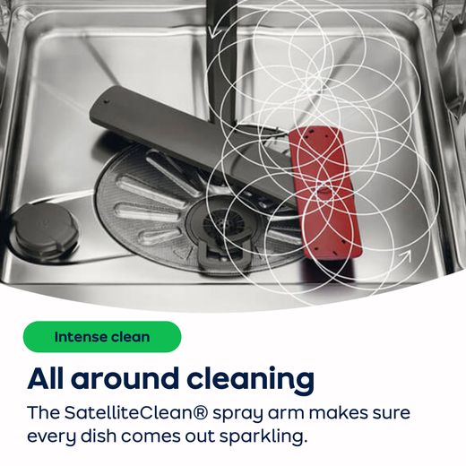 AEG GlassCare Integrated Standard Dishwasher - Black - AO Annotation -  SatelliteClean®