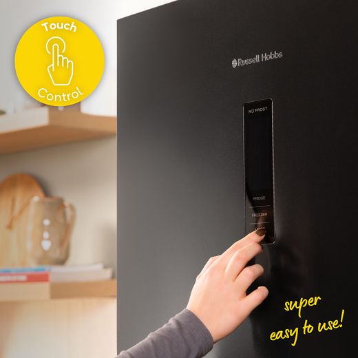 Russell Hobbs RH184FF602C1DI 184cm 60/40 Fridge Freezer - Dark Inox - Annotation - Touch control shot