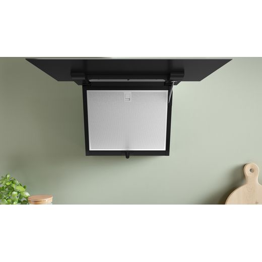 Bosch Series 4 DWK67FN60B Chimney Cooker Hood - Black - Close up of removable filters