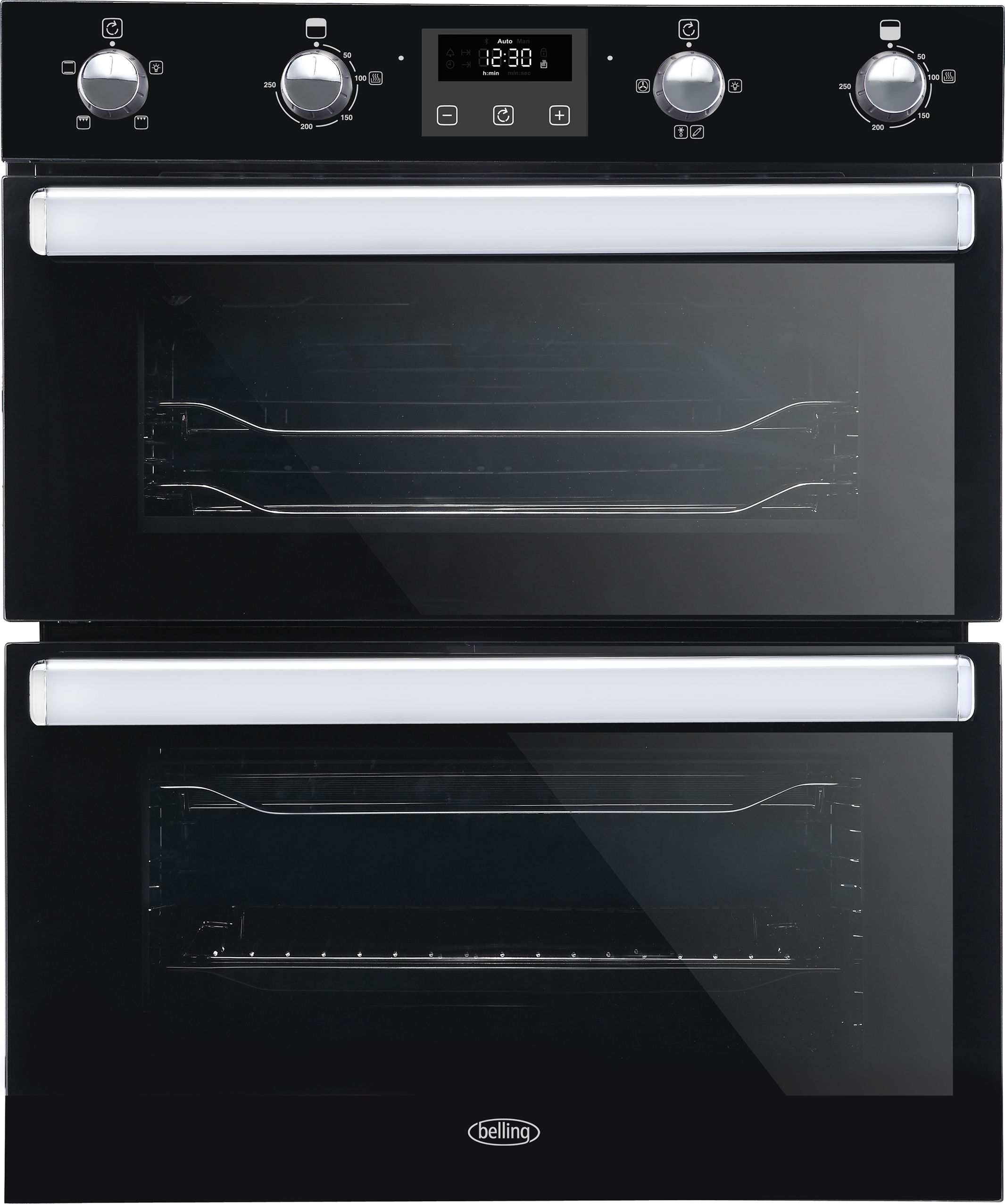 Image of Belling BI702FPCT Built Under Electric Double Oven - Black - A/A Rated, Black