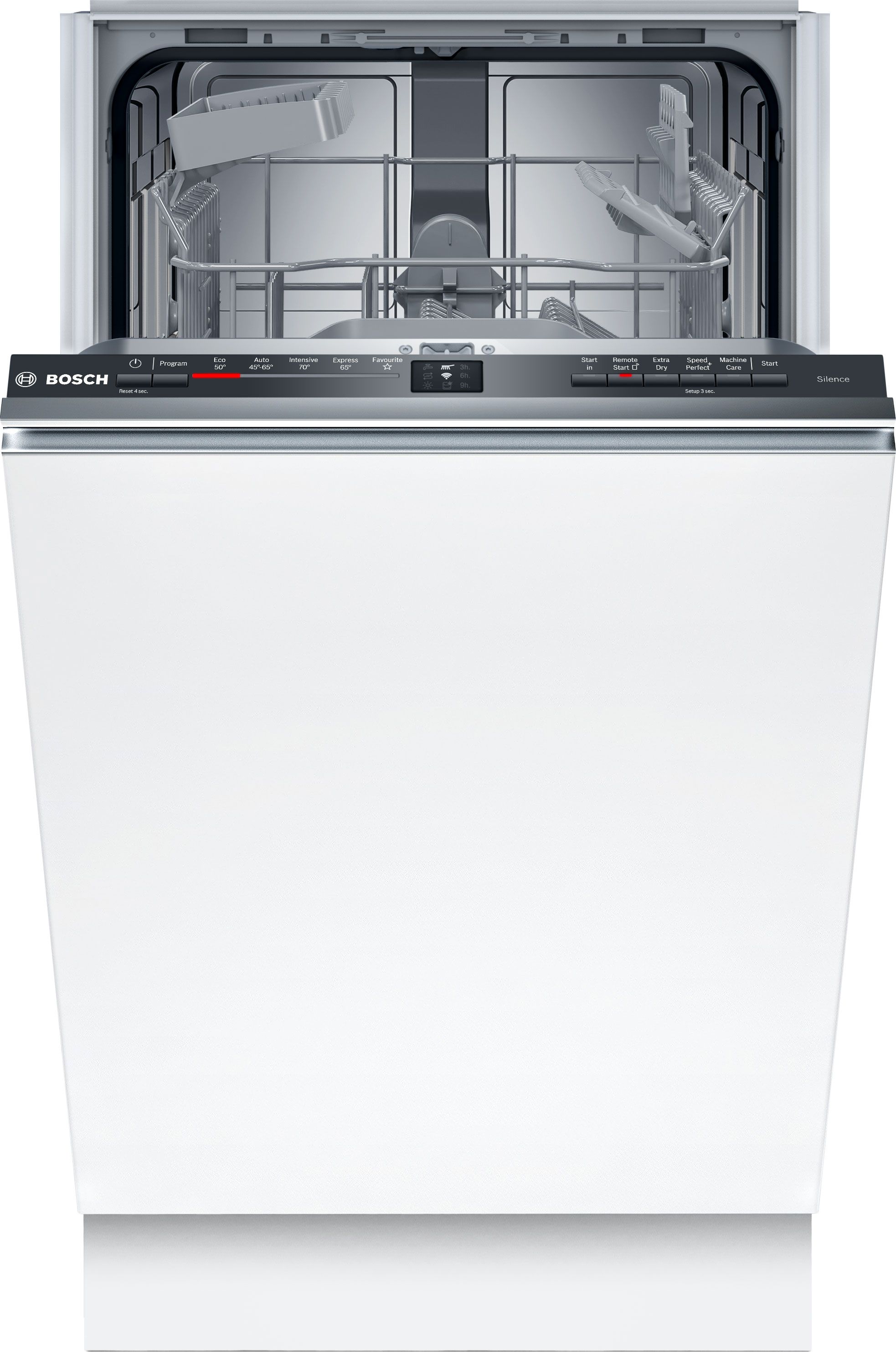 Image of Bosch Series 2 SPV2HKX02G Fully Integrated Slimline Dishwasher - Black Control Panel with Fixed Kit - D Rated, Black
