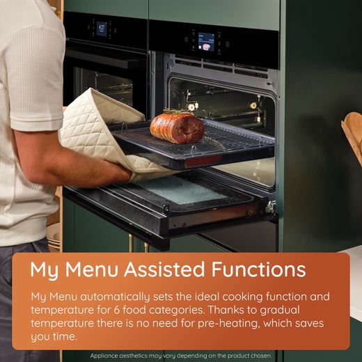 Hotpoint Class 8 HCW9OWPHTSBUK 53 Litre 46cm High, Built In Microwave With Grill - Black - Annotation - My Menu