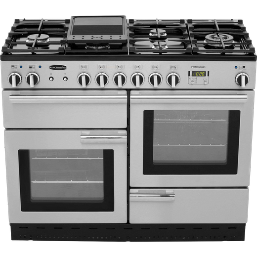 Rangemaster Professional Plus 110cm Dual Fuel Range Cooker - Stainless Steel 