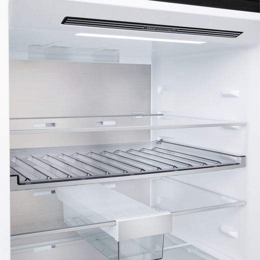 LG Fit & Max GBBW726AEV Wifi Connected 203cm 70/30 Total No Frost Fridge Freezer - inside angle shot of top shelf