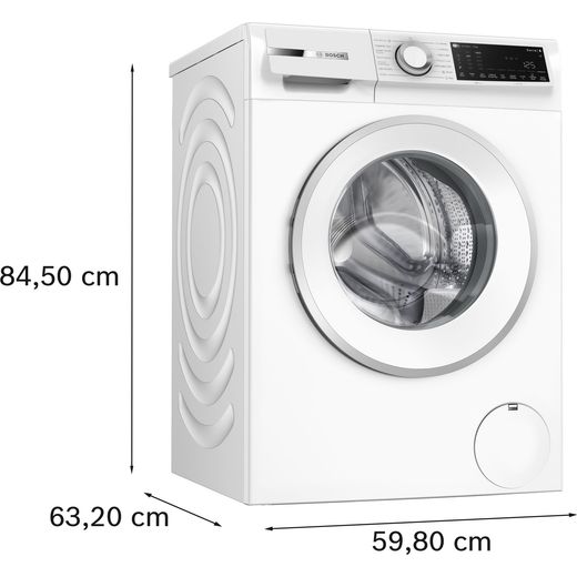 Bosch Series 6 WGJ25400GB 10kg Washing Machine with 1351 rpm - White -  Annotation - Dimension shot