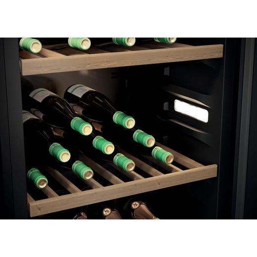 Haier Wine Cooler - Black - Close up rack shot