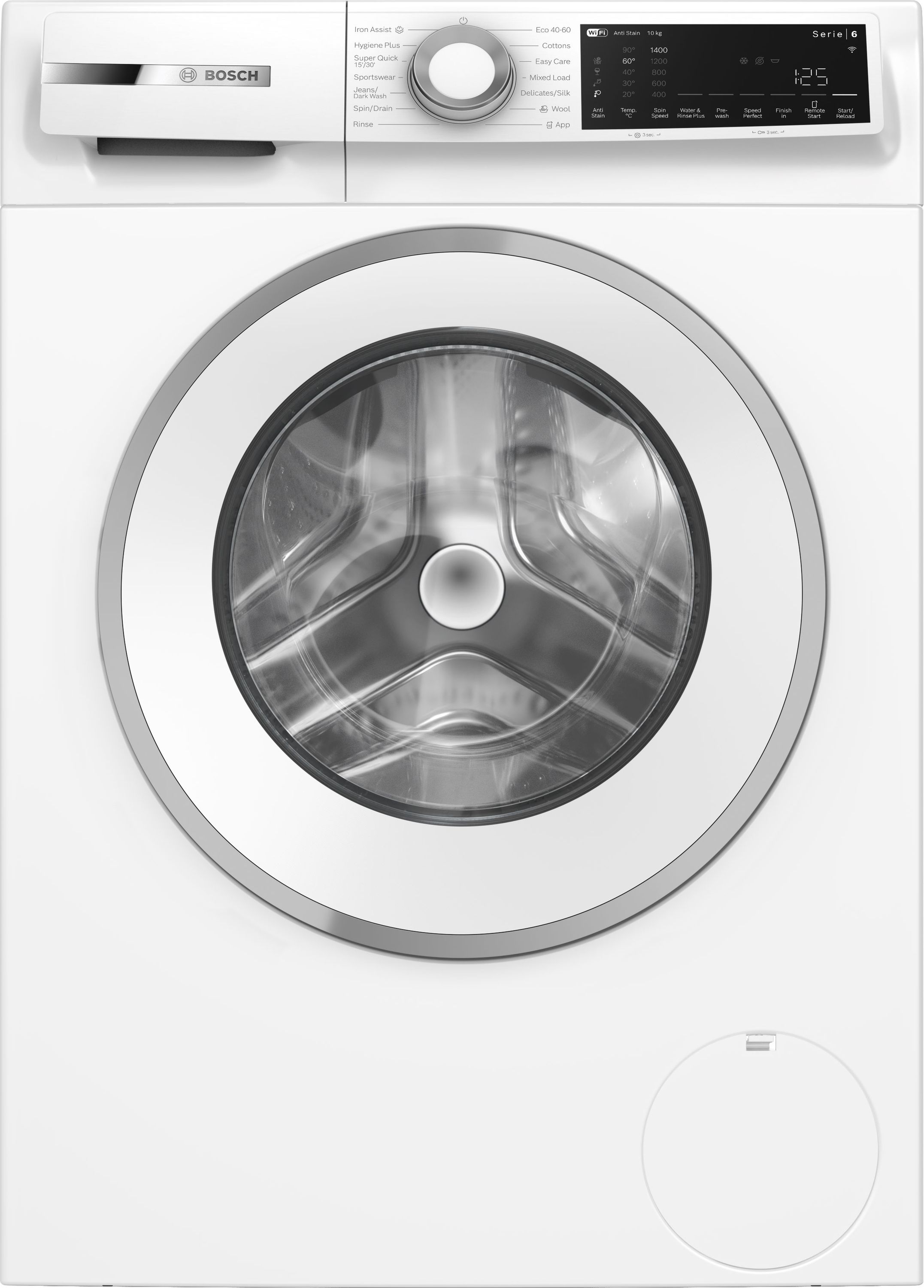 Image of Bosch Series 6 WGJ25400GB 10kg Washing Machine with 1400 rpm - White - A Rated, White