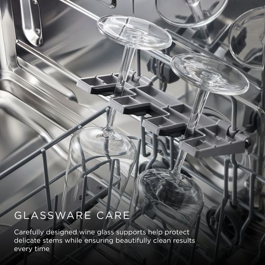 Fisher & Paykel Series 7 Fully Integrated Standard Dishwasher - Black - Annotation - glassware shot