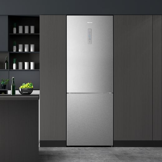 Hisense 60/40 Frost Free Fridge Freezer - Stainless Steel - Fridge freezer in kitchen