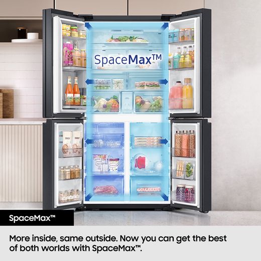 Samsung Bespoke American Fridge Freezer - Clean Black - Annotation - SpaceMax