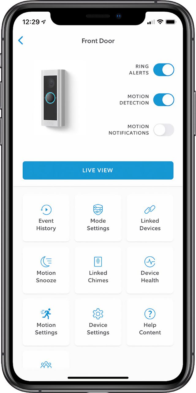 Ring video store doorbell pro app