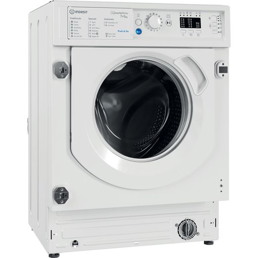 Indesit Integrated 7Kg / 5Kg Washer Dryer - White - Right perspective shot