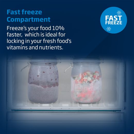 Beko CNE4581DVB 181cm 60/40 Frost Free Fridge Freezer - Black - Annotation - FastFreeze