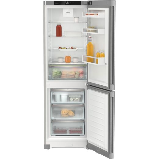 Liebherr CNsdc5203 186cm 60/40 Frost Free Fridge Freezer - Stainless Steel  - front with door open shot